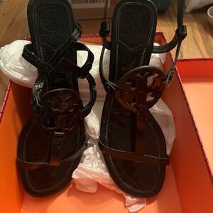 Tory Burch Black Cut-Out Sandals